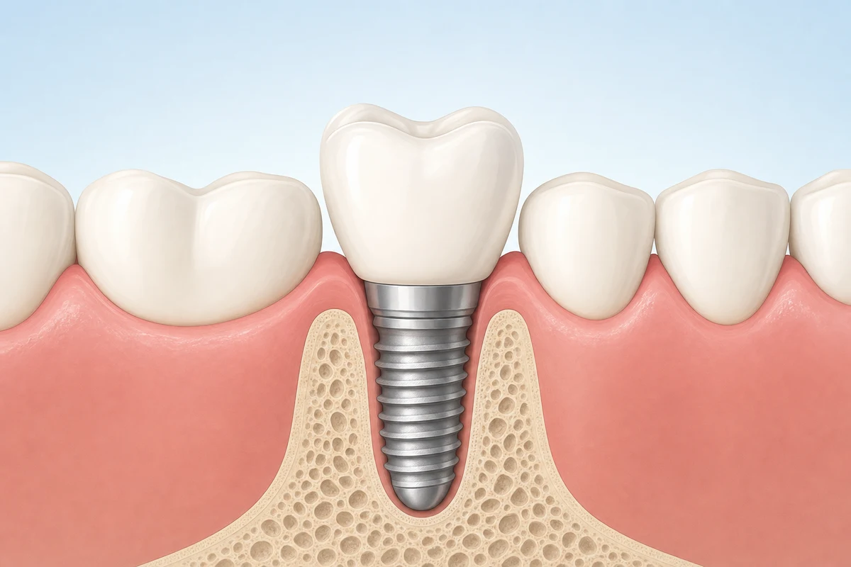 A well integrated dental implant with crown built to last