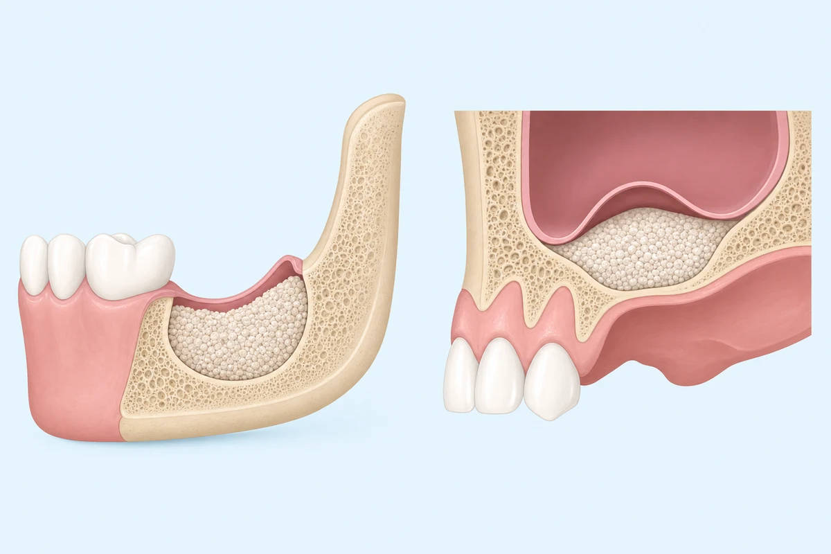 Bone grafting and sinus lift procedures to rebuild jawbone